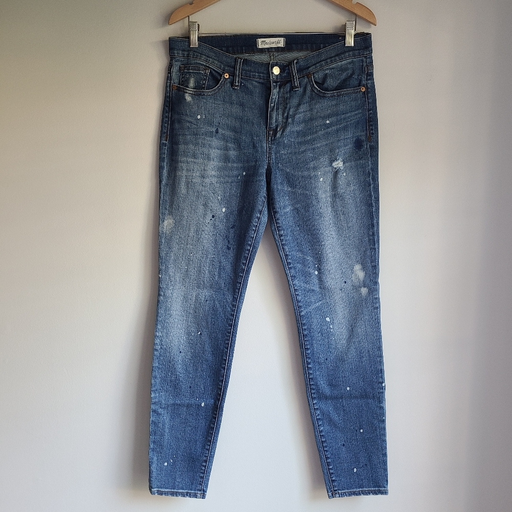 MADEWELL Denim Paint Splatter Skinny Jeans - 32